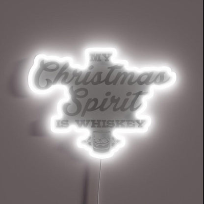 Christmas Drinking Whiskey Liquor Drinker Saying Rgb Led Neon Sign - Shineneon