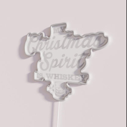 Christmas Drinking Whiskey Liquor Drinker Saying Rgb Led Neon Sign - Shineneon
