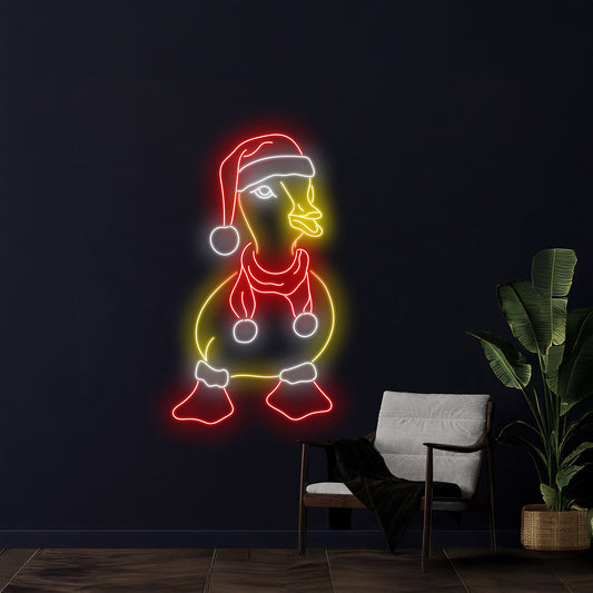 Christmas Duck Neon Light Merry Christmas Duck Led Light