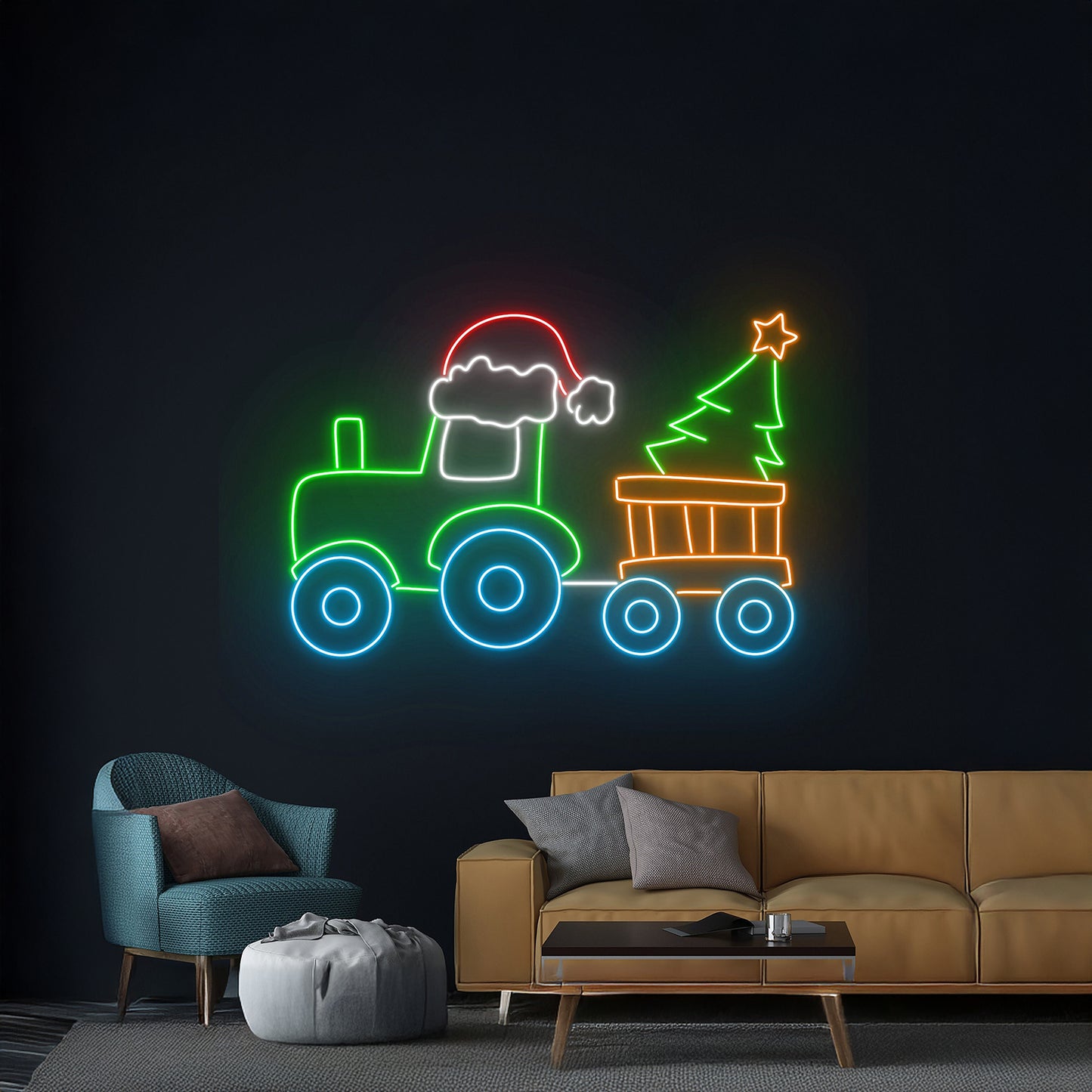 Christmas Express Train Neon Sign