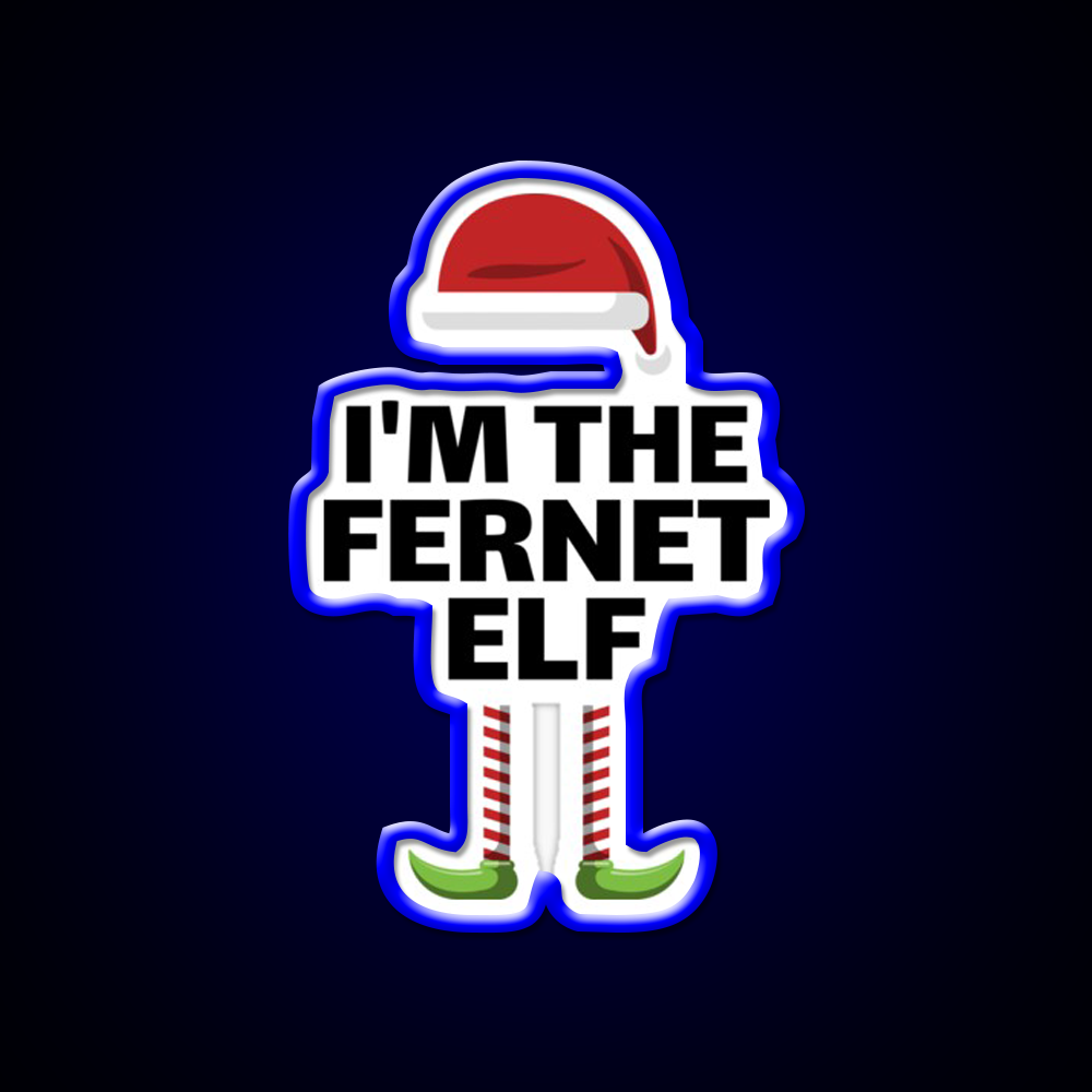 Christmas Fernet Elf Matching Group Cocktail Bar Decor Led Neon Sign Rgb Color - LED neon sign view 5