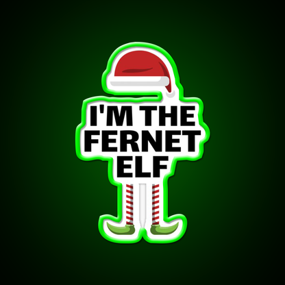 Christmas Fernet Elf Matching Group Cocktail Bar Decor Led Neon Sign Rgb Color - LED neon sign view 8