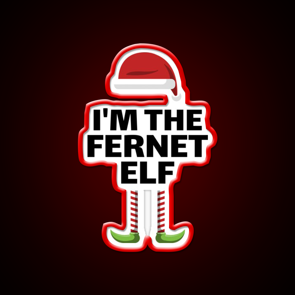 Christmas Fernet Elf Matching Group Cocktail Bar Decor Led Neon Sign Rgb Color - LED neon sign view 10