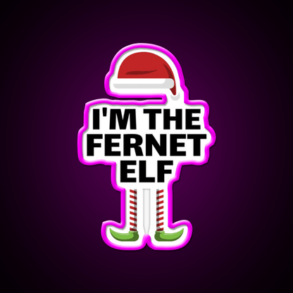 Christmas Fernet Elf Matching Group Cocktail Bar Decor Led Neon Sign Rgb Color - Shineneon
