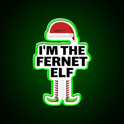 Christmas Fernet Elf Matching Group Cocktail Bar Decor Led Neon Sign Rgb Color - Shineneon