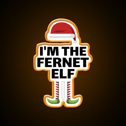 Christmas Fernet Elf Matching Group Cocktail Bar Decor Led Neon Sign Rgb Color - Shineneon