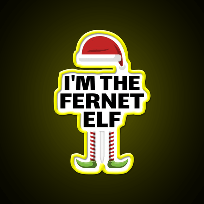 Christmas Fernet Elf Matching Group Cocktail Bar Decor Led Neon Sign Rgb Color - Shineneon