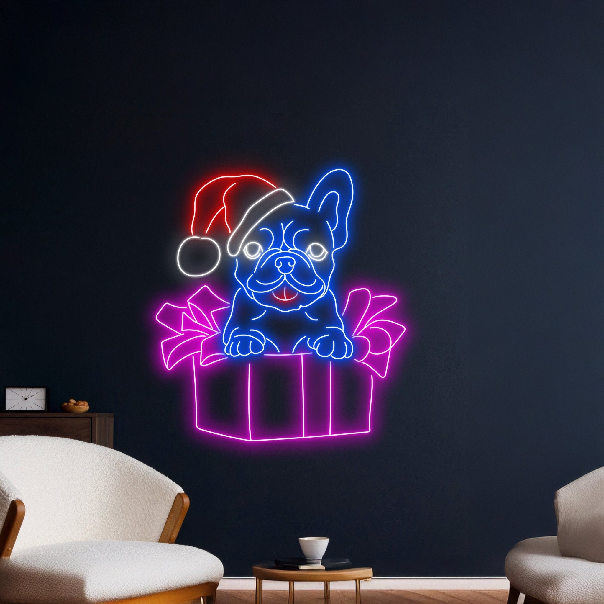 Christmas French Bulldog Gift Led Sign - Shineneon