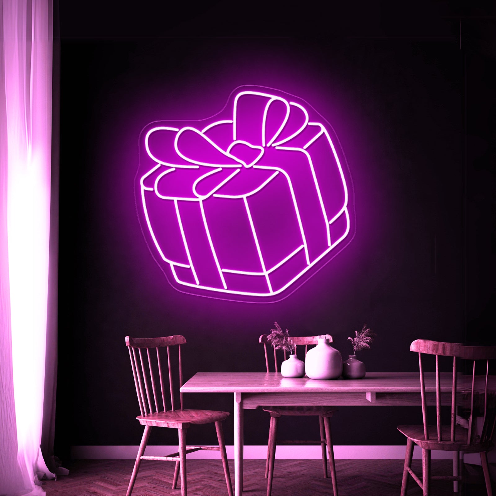 Christmas House Neon Artwork For Sale