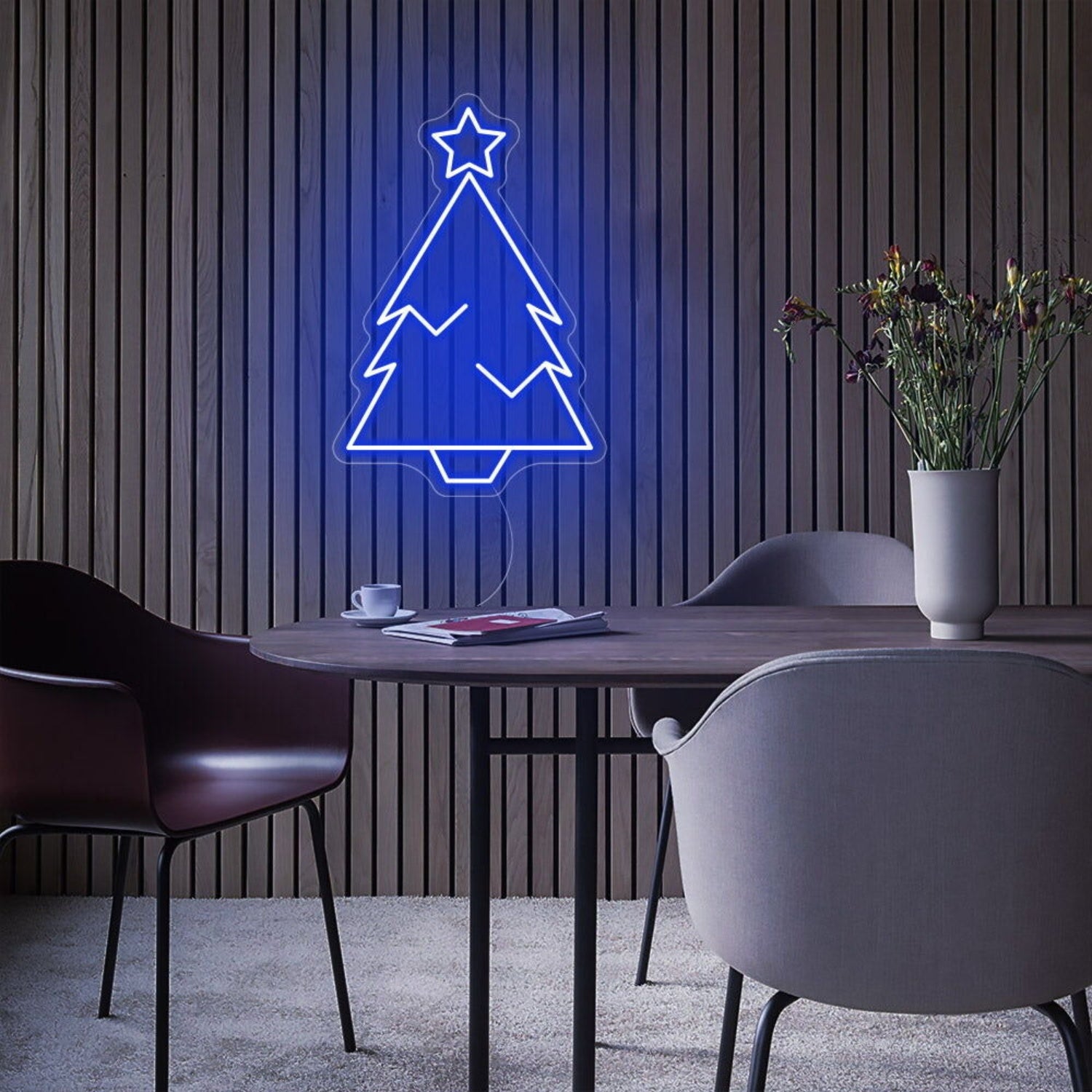 Christmas Green Tree With Star Christmas Neon Sign | Shineneon