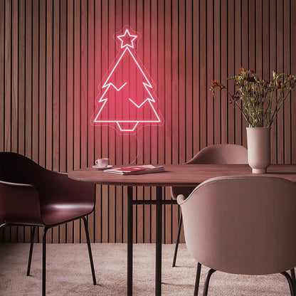 Christmas Green Tree With Star Christmas Neon Sign | Shineneon