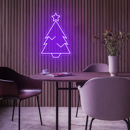 Christmas Green Tree With Star Christmas Neon Sign | Shineneon