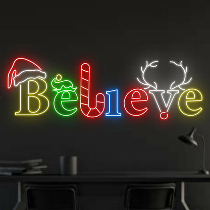 Christmas Hat Led Neon Sign Candy Cane Christmas Neon Sign | Shineneon