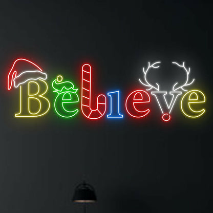 Christmas Hat Led Neon Sign Candy Cane Christmas Neon Sign | Shineneon