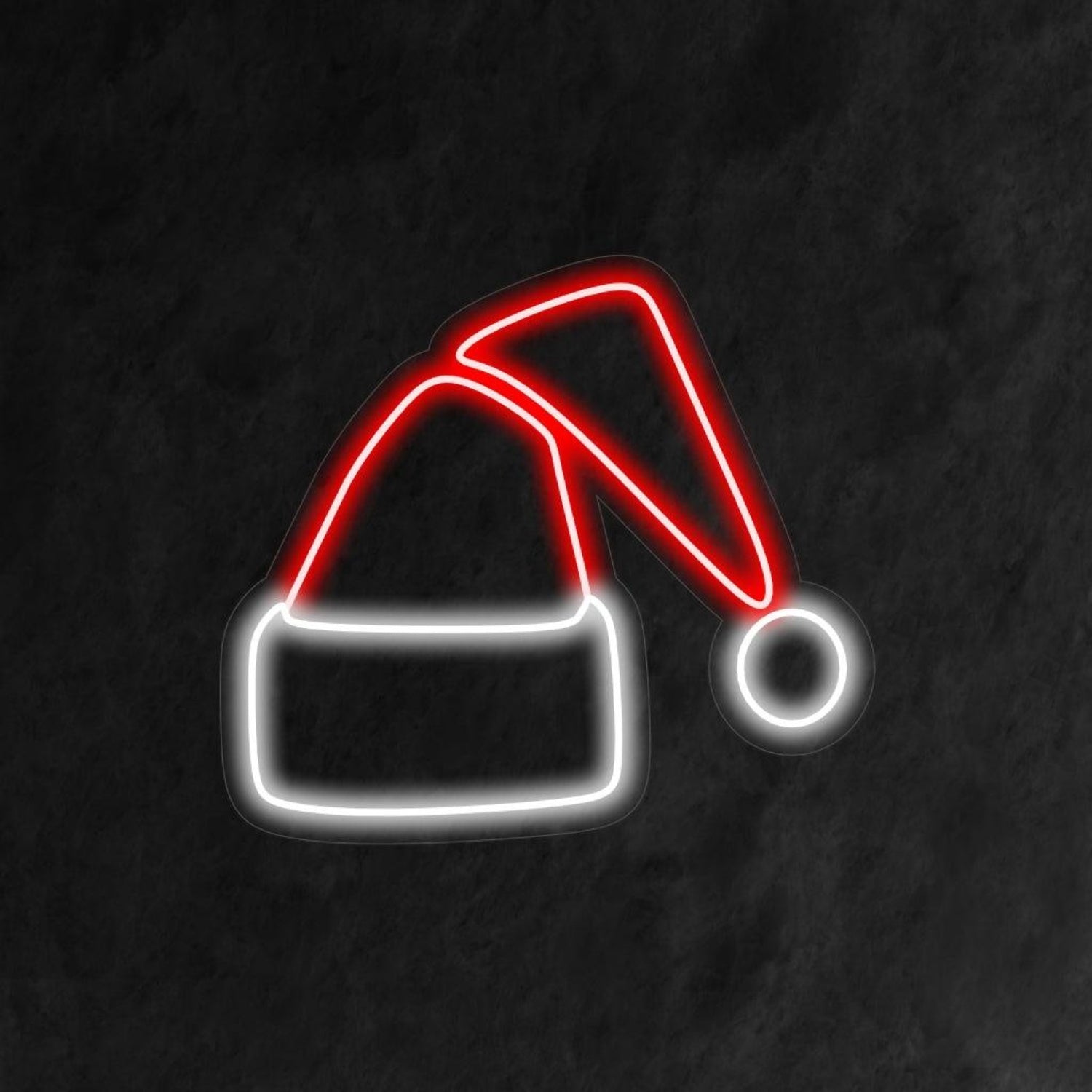 Christmas Hat Red White Led Neon Sign For Holiday Decor | Shineneon