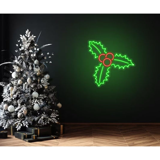 Christmas Holly Led Sign Business Neon Sign