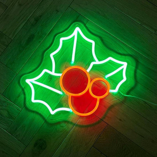 Christmas Holly Led Sign Business Neon Signs