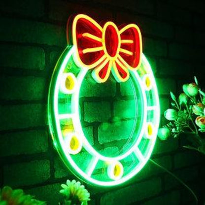 Christmas Holly Red And Green Led Neon Sign For Tabletop Christmas Decor | Shineneon