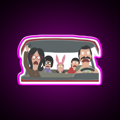 Christmas In The Car Fast Food Led Neon Sign For Burger Place Rgb Color