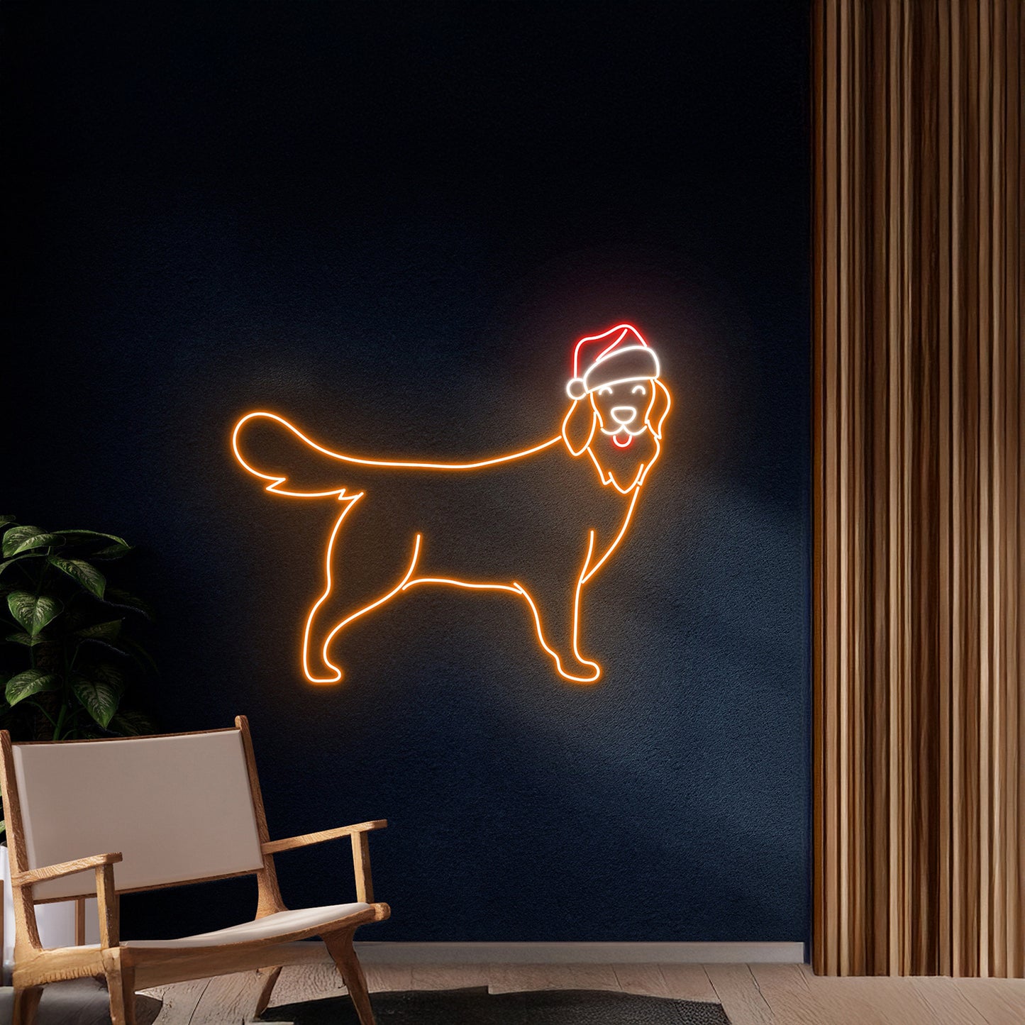 Christmas Labrador Retriever Dog Led Sign