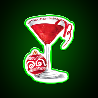 Christmas Martini Cocktail Bar Decor Led Neon Sign Rgb Color - LED neon sign view 8