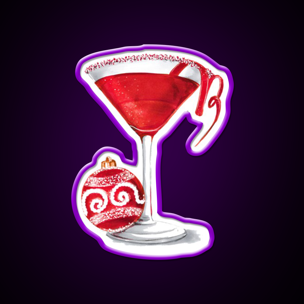 Christmas Martini Cocktail Bar Decor Led Neon Sign Rgb Color - LED neon sign view 9