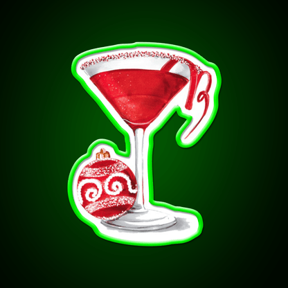 Christmas Martini Cocktail Bar Decor Led Neon Sign Rgb Color - Shineneon