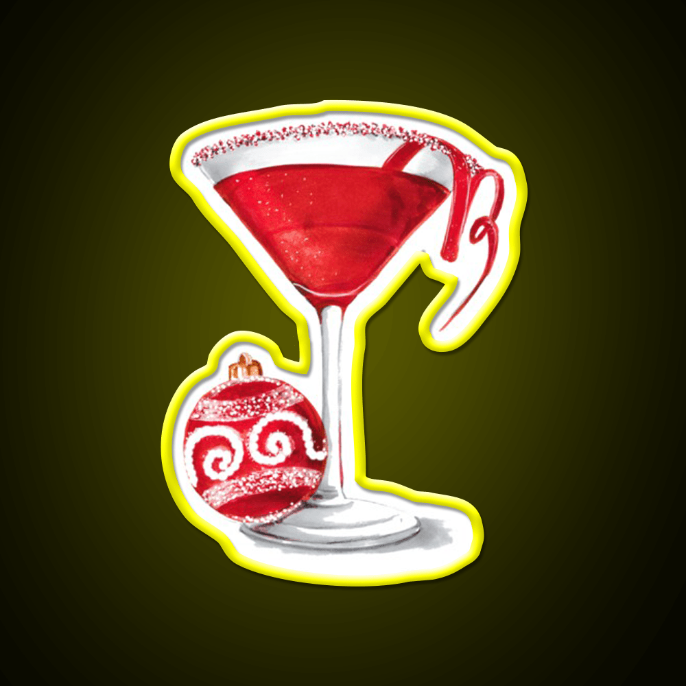 Christmas Martini Cocktail Bar Decor Led Neon Sign Rgb Color - Shineneon
