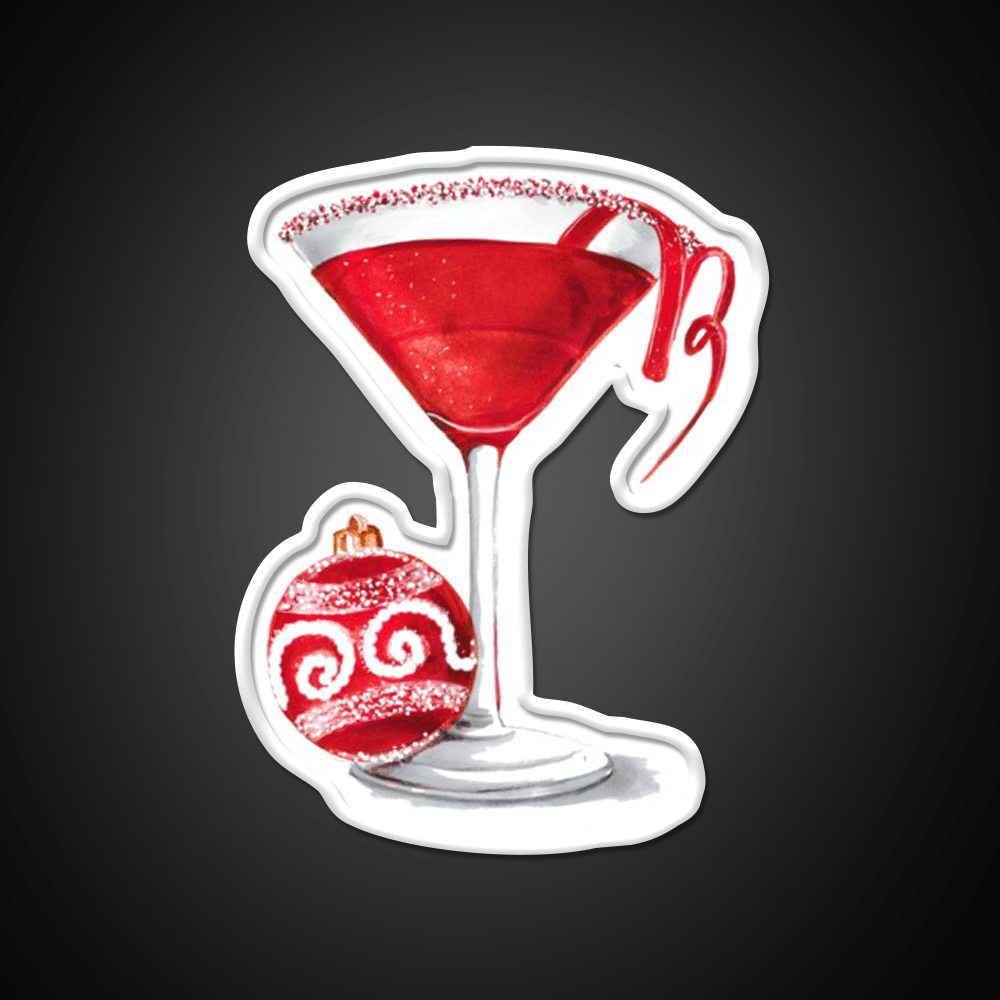 Christmas Martini Cocktail Bar Decor Led Neon Sign Rgb Color - Shineneon
