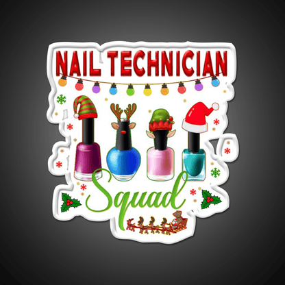 Christmas Nail Technician Xmas Salon Nail Salon Led Neon Sign Rgb Color - Shineneon