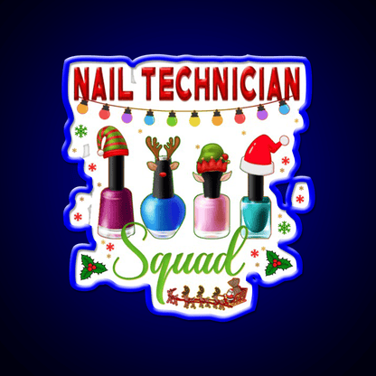 Christmas Nail Technician Xmas Salon Nail Salon Led Neon Sign Rgb Color - Shineneon