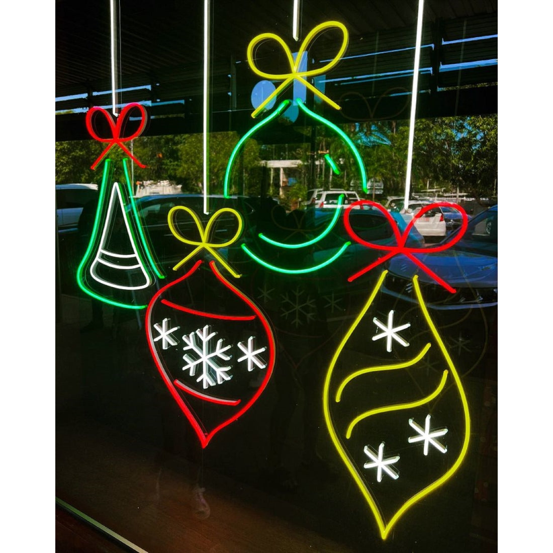 Christmas Ornaments Led Sign Business Neon Sign