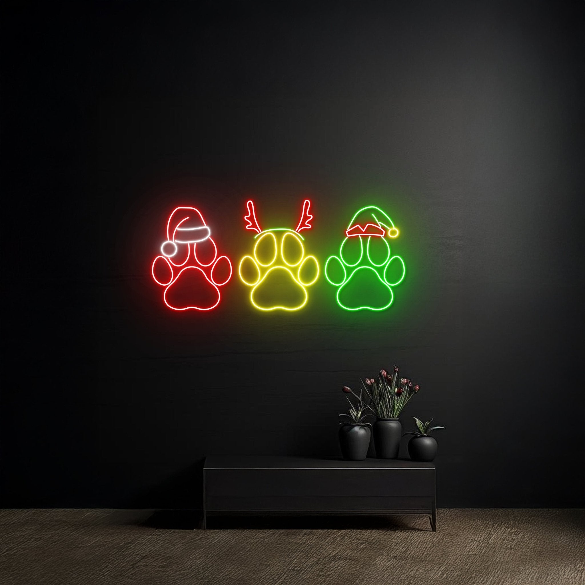 Christmas Paw Led Sign - Shineneon