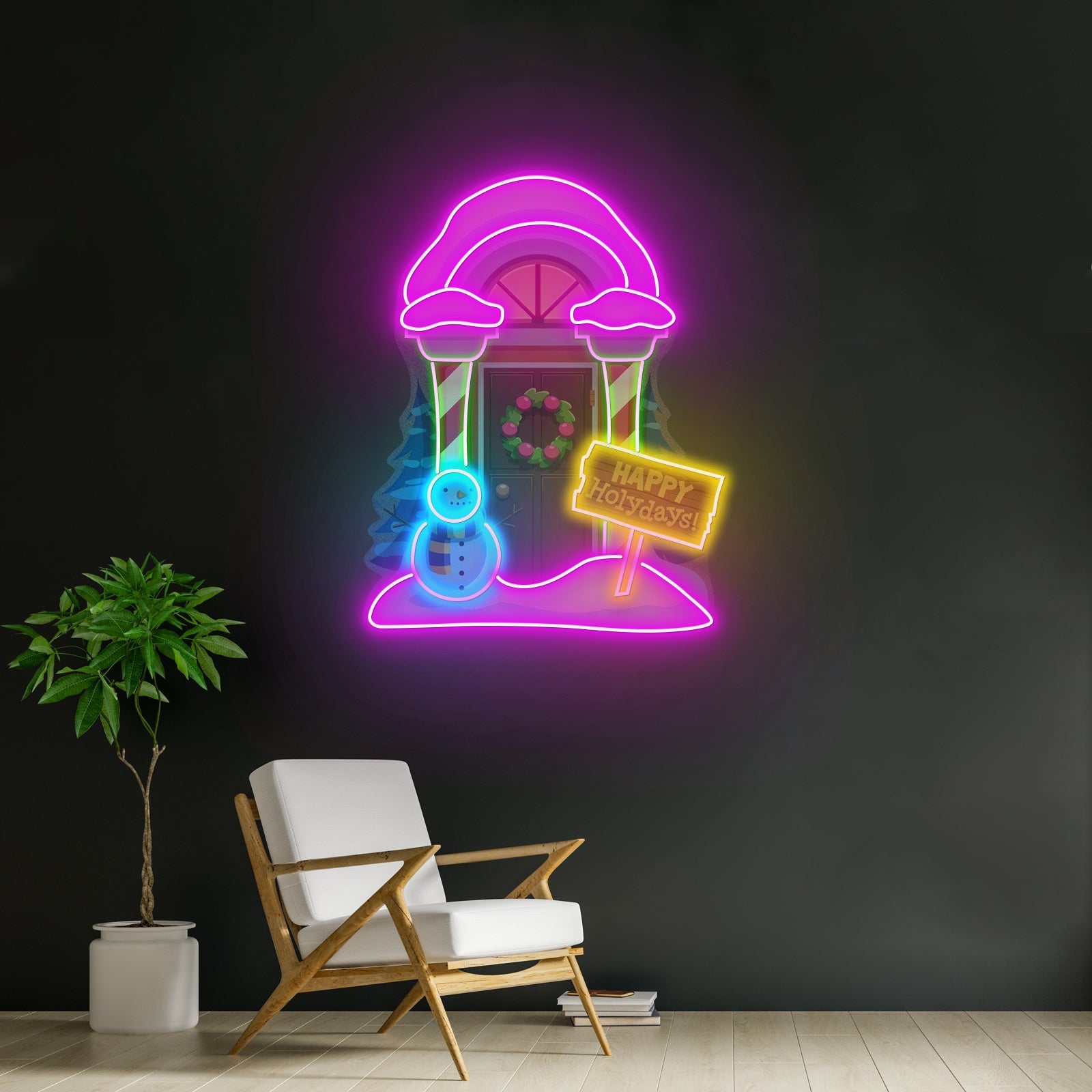 Christmas Pizza Tree Neon Artwork For Sale - Shineneon