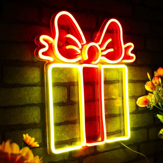 Christmas Present Led Sign Business Neon Sign