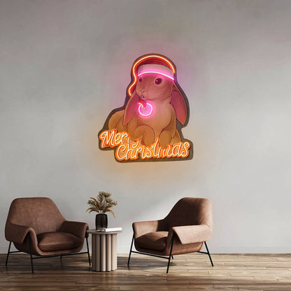 Christmas Rabbit Led Neon Sign Light Custom Led Signs - Shineneon