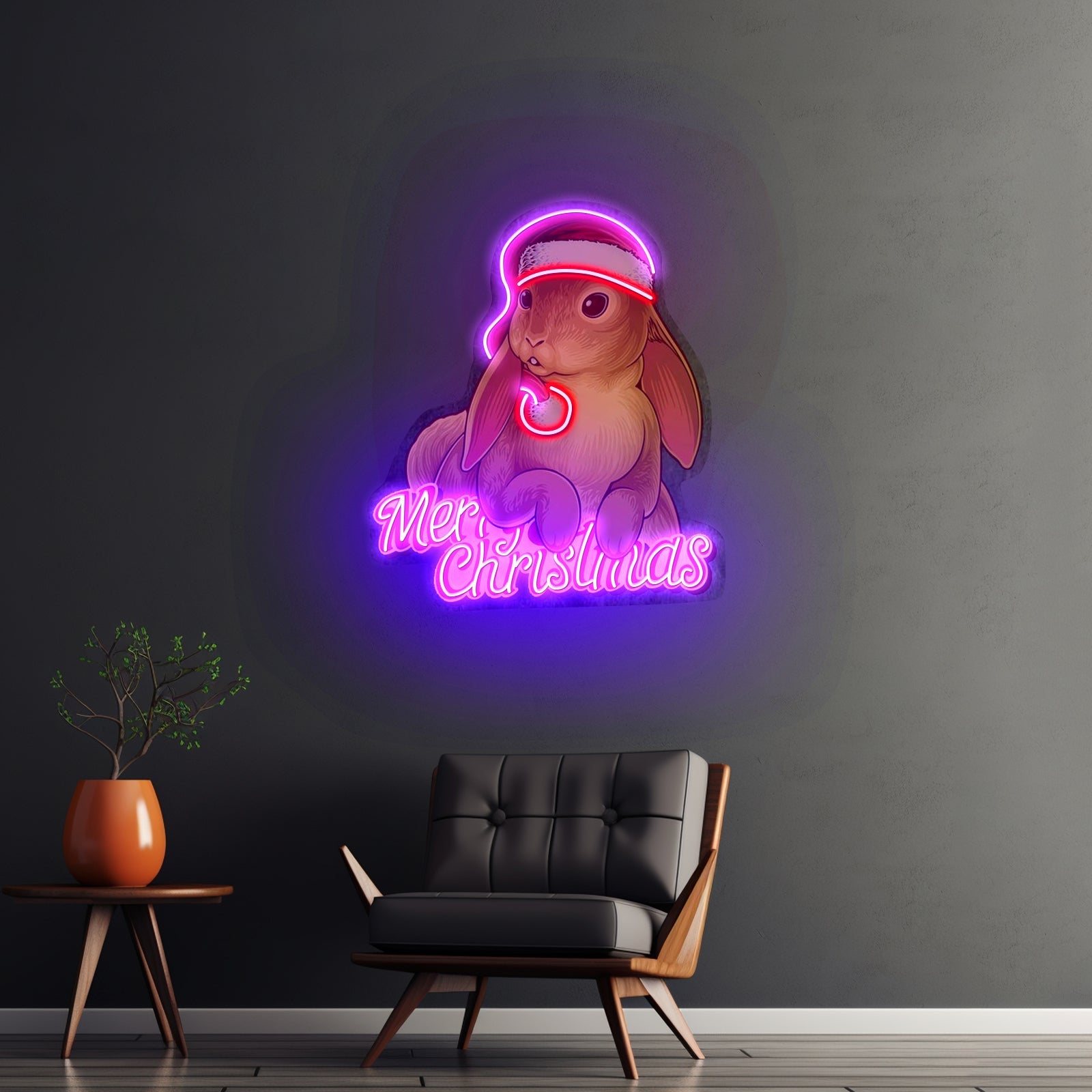 Christmas Rabbit Led Neon Sign Light Custom Led Signs - Shineneon