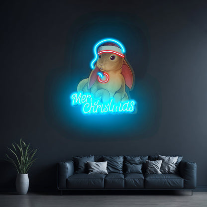 Christmas Rabbit Led Neon Sign Light Custom Led Signs - Shineneon