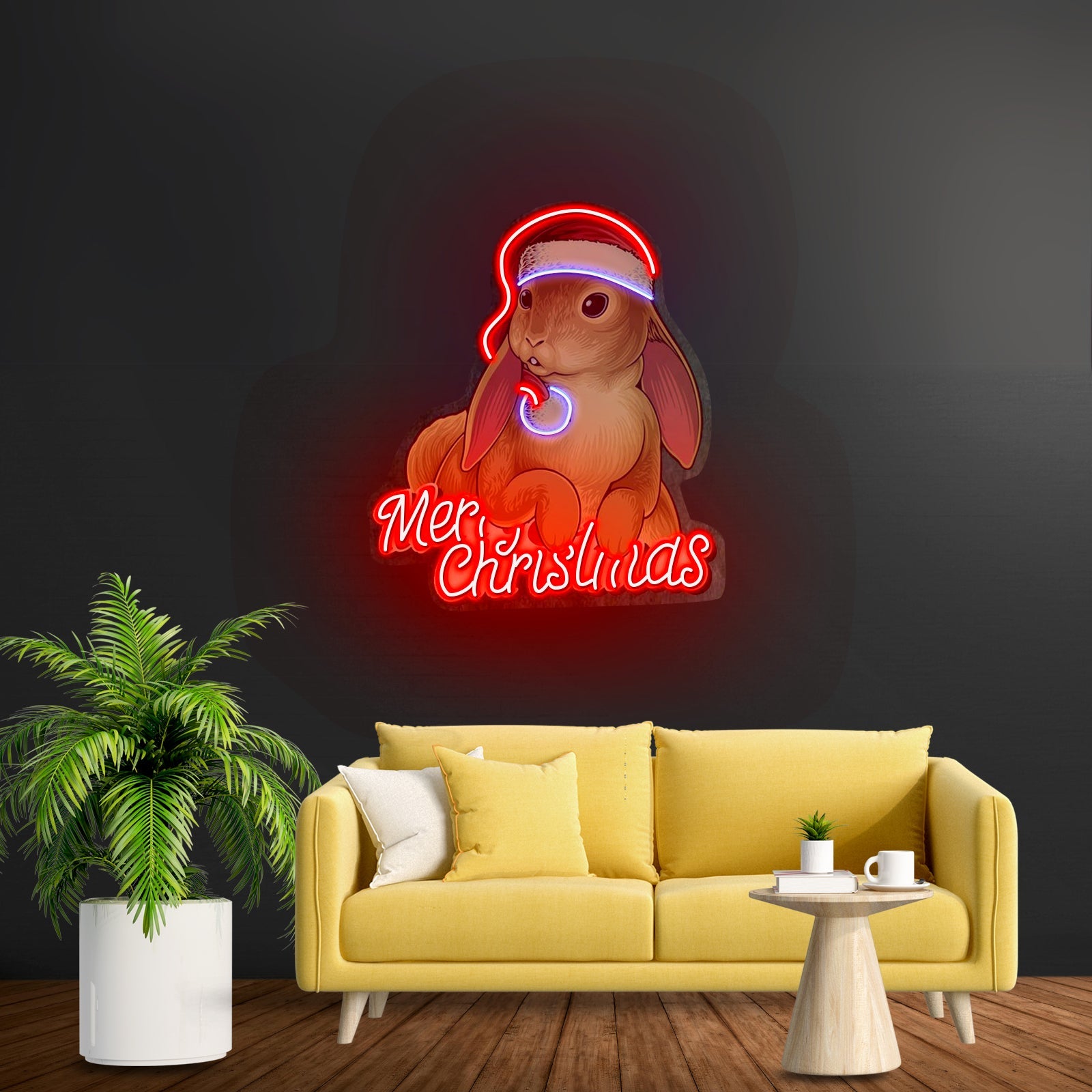 Christmas Rabbit Led Neon Sign Light Custom Led Signs - Shineneon