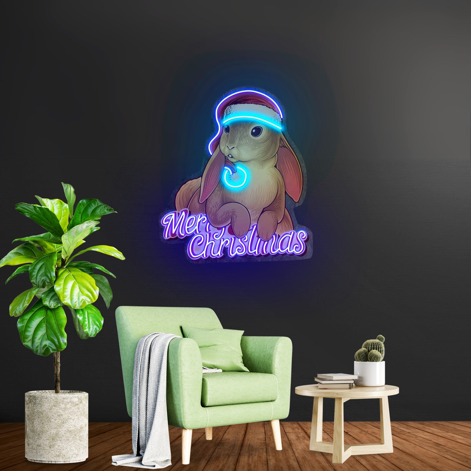 Christmas Rabbit Led Neon Sign Light Custom Led Signs - Shineneon