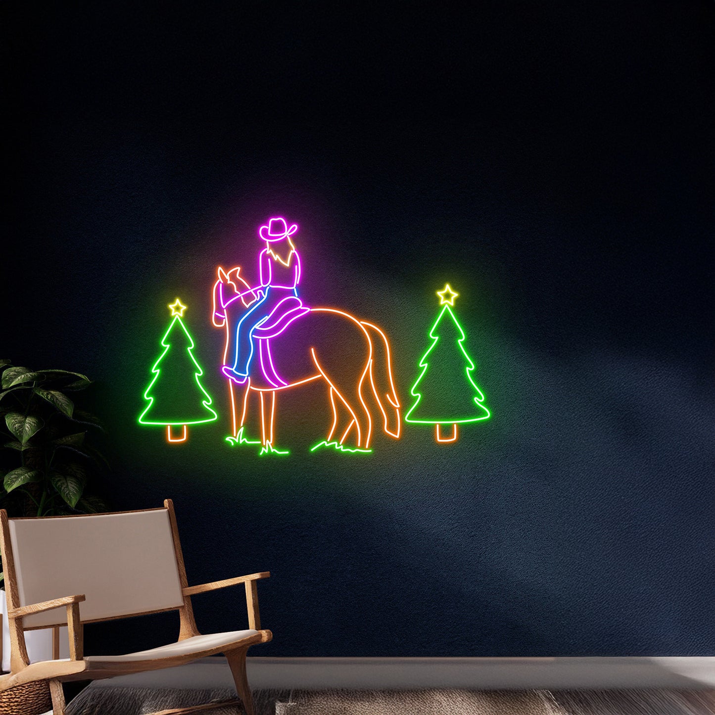 Christmas Rodeo Neon Sign