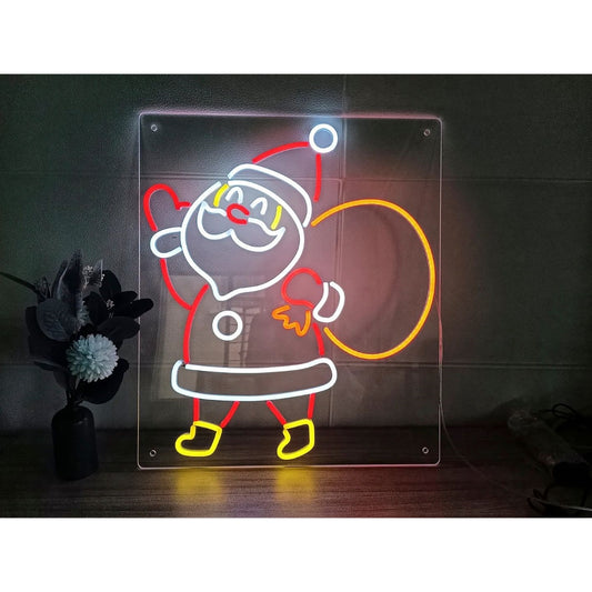 Christmas Santa Claus Led Sign Business Neon Signs