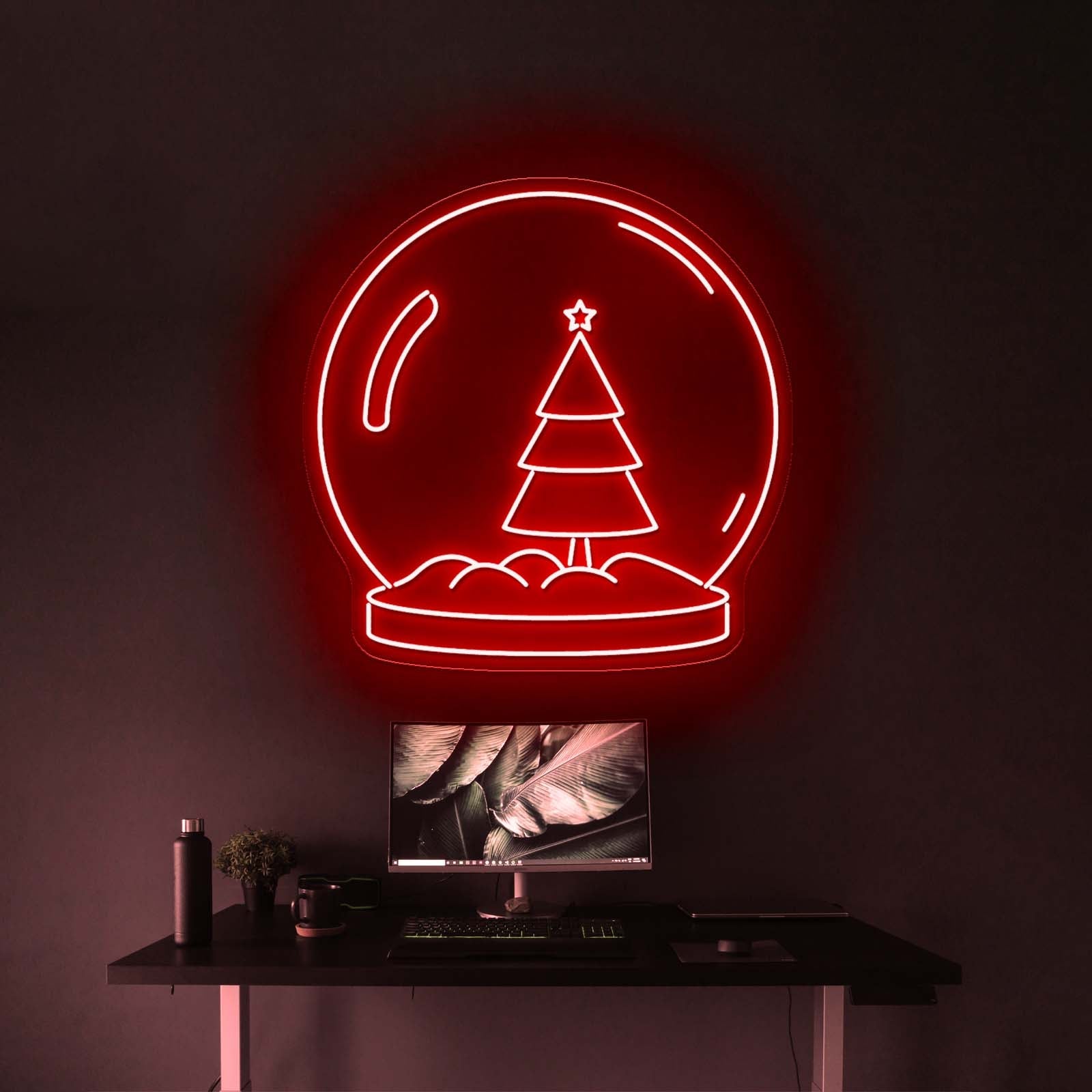 Christmas Snowglobe Purple Led Neon Signs - Shineneon