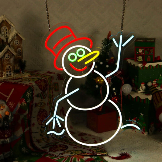 Christmas Snowman Led Sign Business Neon Signs