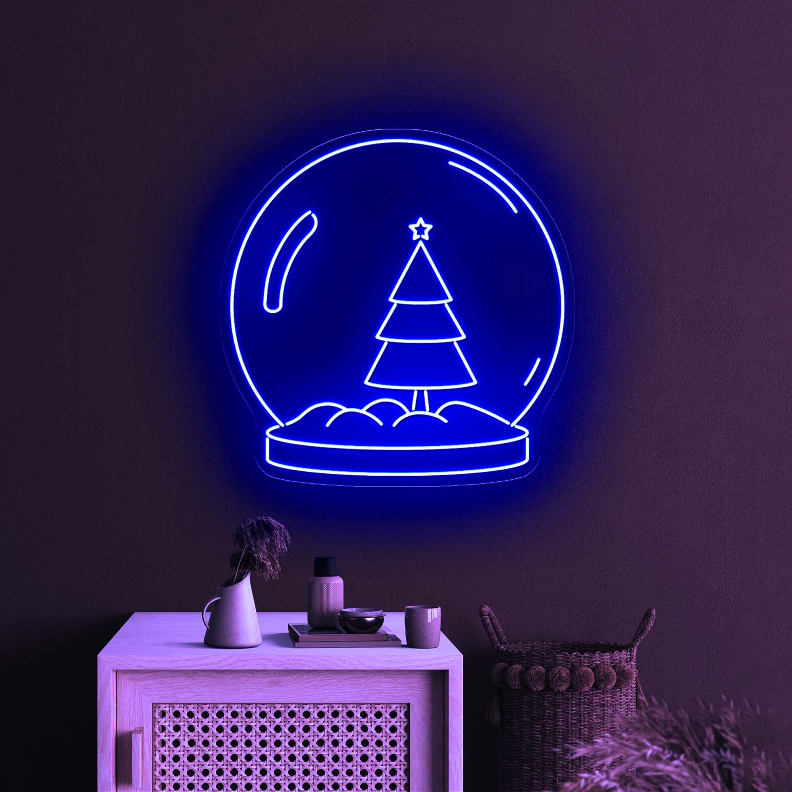 Christmas Snowman Purple Led Neon Sign - Shineneon
