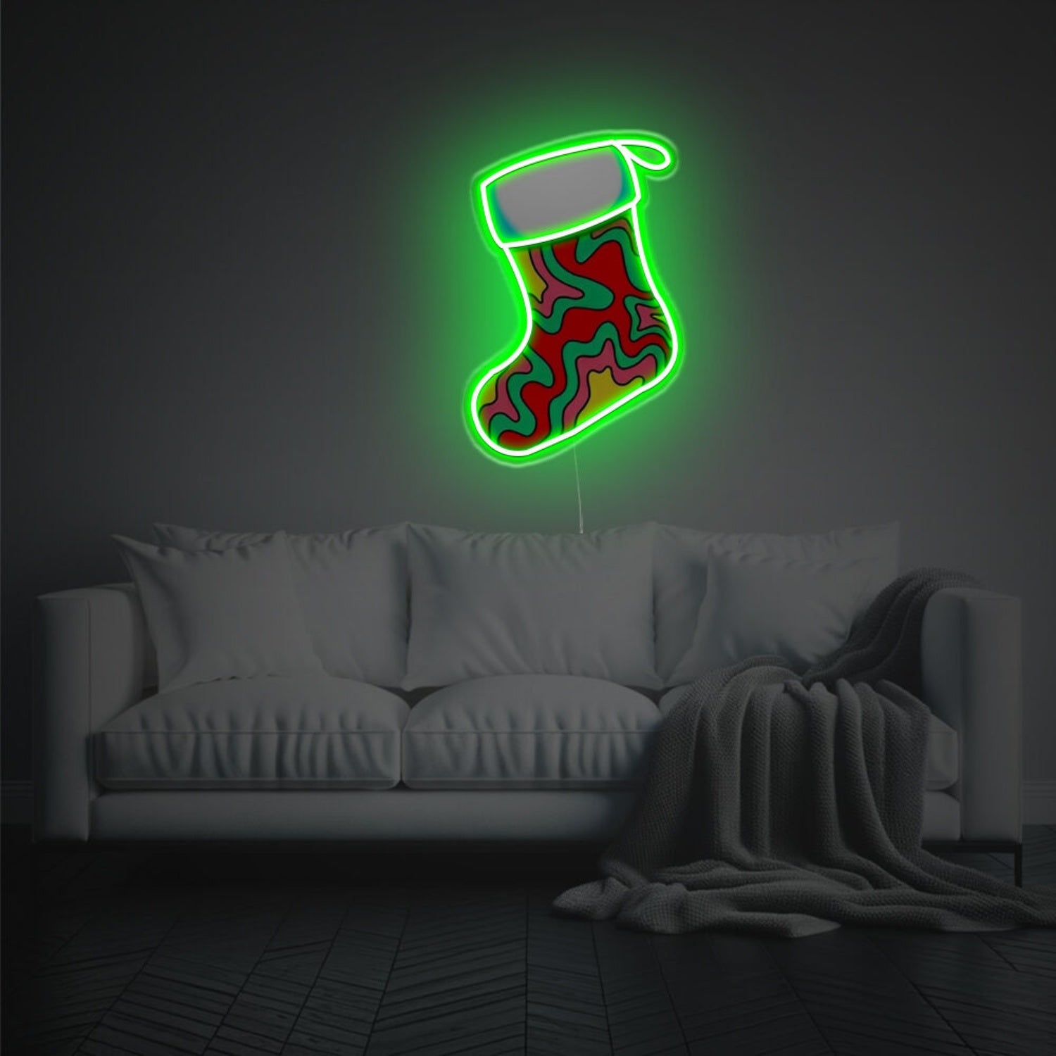 Christmas Socks Led Neon Acrylic Artwork | Shineneon
