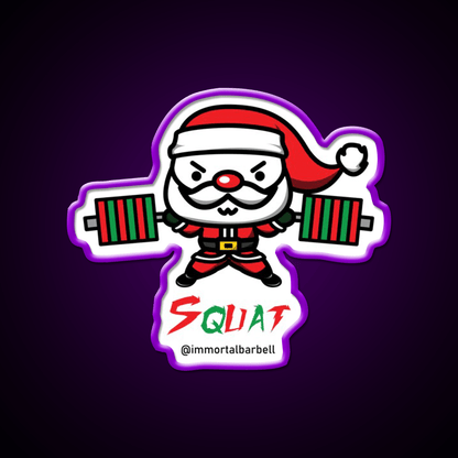 Christmas Squat Gym Fitness Led Neon Sign Rgb Color - Shineneon