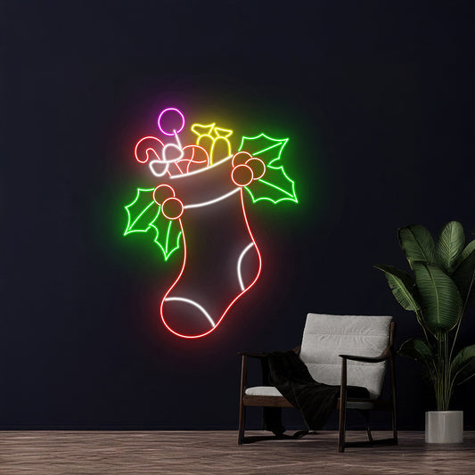 Christmas Stocking Neon Sign