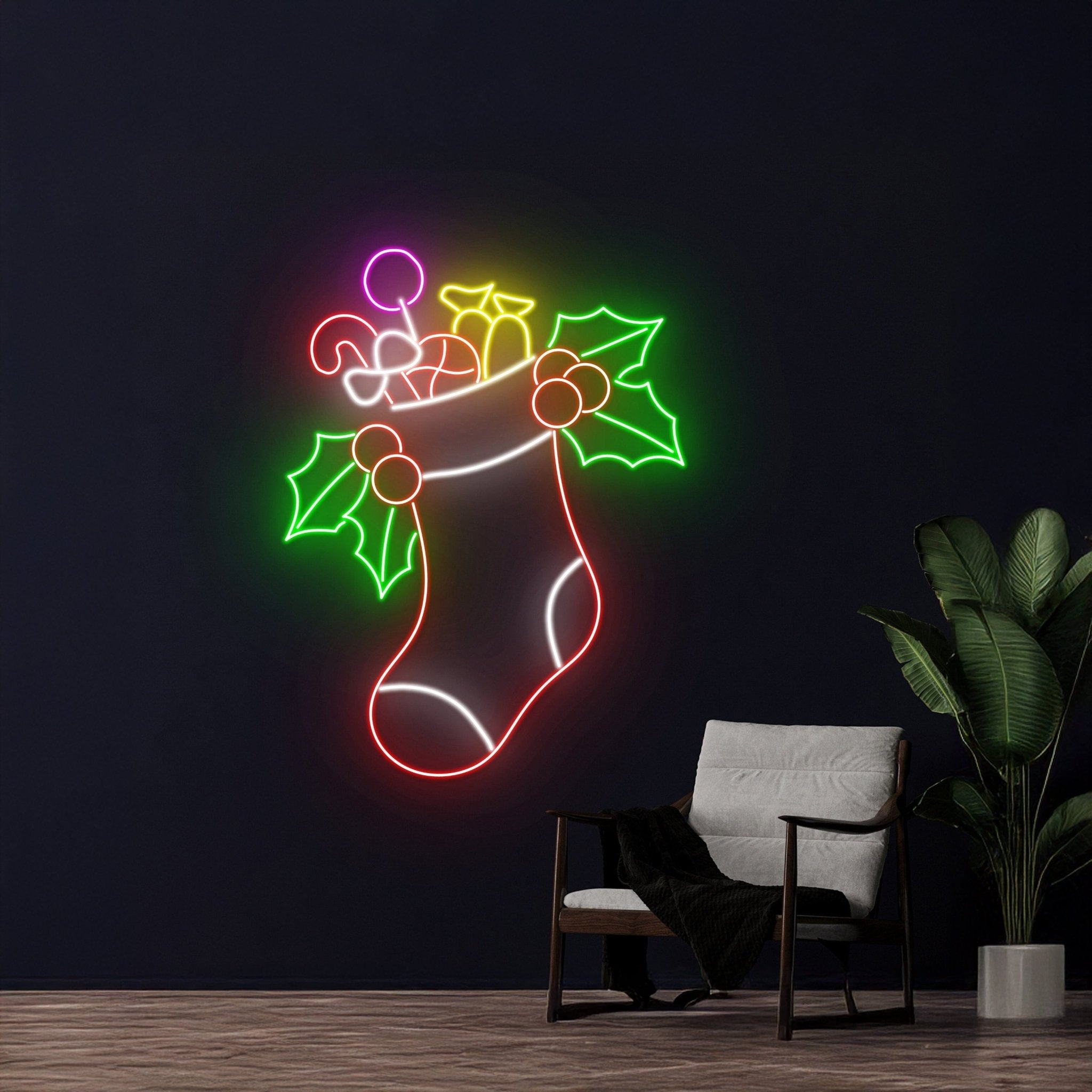 Christmas Stocking Neon Sign - Shineneon