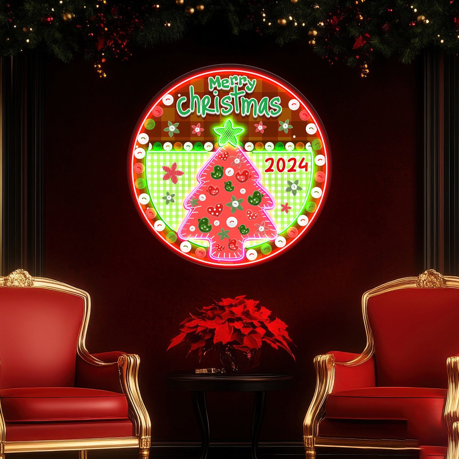 Christmas Tree Acrylic Led Neon Sign Decor Merry Christmas | Shineneon